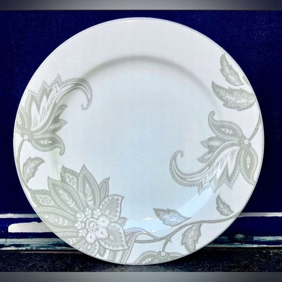 Vintage Discontinued 1990s NAUTICA Tableware TISBURY TAUPE Paisley Dinner Plate - Picture 8 of 10